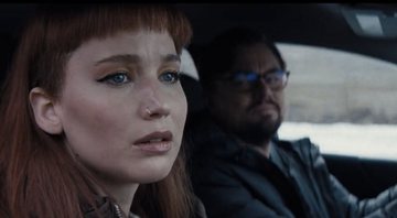 Jennifer Lawrence e Leonardo DiCaprio em Don't Look Up (Foto: Divulgação)