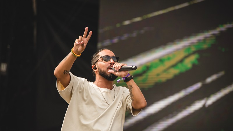 Rashid antes de interrupção no Lollapalooza 2019 (Foto: Camila Cara)