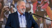Lula fala em entrevista coletiva após anulação das condenações em março de 2021 (Foto: Alexandre Schneider/Getty Images)