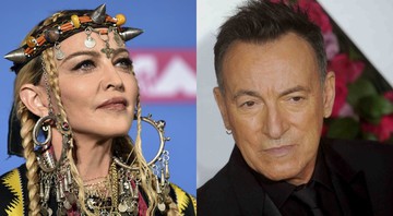Madonna e Bruce Springsteen (Fotos: Even Agostini / AP e Sipa/AP Images)