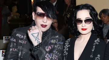 Marilyn Manson e Dita Von Teese (Foto: Getty Images / Presley Ann / Correspondente)