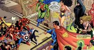 Crossover entre Liga da Justiça e Vingadores nas HQs (Foto: Reprodução/Marvel/DC Comics)