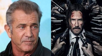 Mel Gibson (Foto: Matt Sayles/AP) e John Wick (Foto: Reprodução/Lionsgate)
