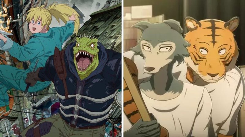 Personagens de Dorohedoro (Foto: Reprodução/Netflix) e Beastars (Foto: Reprodução)