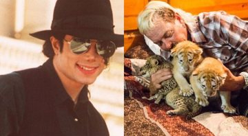 Michael Jackson e Joe "Exotic" (Foto 1: AP Photo / Laurent Rebours/ Foto 2: Reprodução)