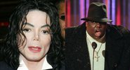 Michael Jackson e Notorious B.I.G. (Foto 1: Brittain Landmark Media Punch / IPX/ Foto 2: AP Photo / Mark Lennihan)