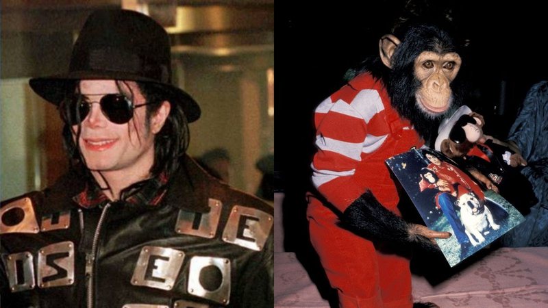 Michael Jackson (Foto: AP) e Bubbles (Foto: Reprodução /Twitter)