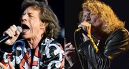 Mick Jagger, dos Rolling Stones (Foto: Vit Simanek / AP Images) e Robert Plant (Foto: Anthony Behar / SIPA via AP)