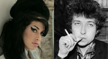 Montagem com Amy Winehouse (Foto: AP Matt Dunham) e Bob Dylan (AP Images)