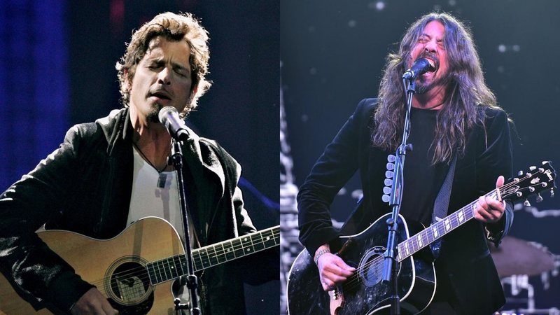Montagem com Chris Cornell, do Audioslave (Foto: Kevin Winter / Getty Images) e Dave Grohl, do Foo Fighters (Foto: Alberto E. Rodriguez / Getty Images for Children's Hospital Los Angeles)