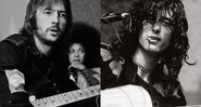 Montagem com Eric Clapton (Foto: Reprodução / YouTube) e Jimmy Page (Michael Zagaris Photography LLC e Reel Art Press)