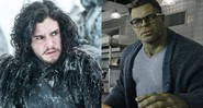 Jon Snow e Hulk (Foto: Reprodução)