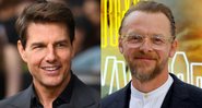 Montagem de Tom Cruise (Foto: Richard Shotwell/Invision/AP) e Simon Pegg (Foto: Tim P. Whitby/Getty Images for Sony)