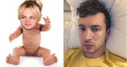 Montagem do bebê e Tyler Joseph (Foto 1: Reprodução/Twitter | Foto 2: Reprodução/Instagram)