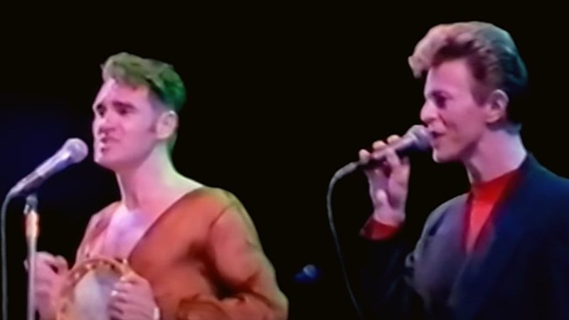 Morrissey e David Bowie em 1991 (Foto: Reprodução/Youtube)