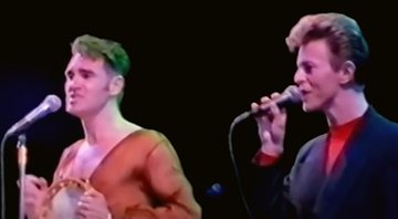 Morrissey e David Bowie em 1991 (Foto: Reprodução/Youtube)