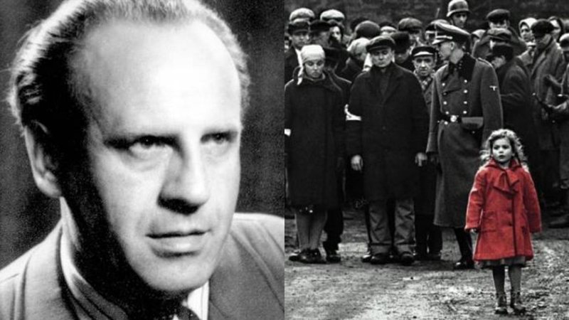 Oskar Schindler (Foto: The Holocaust Resource Center / Reprodução) e A Lista de Schindler (Foto: Divulgação)