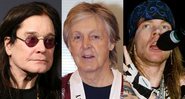 Ozzy Osbourne, Paul McCartney e Axl Rose (Foto 1: Mark Von Holden/ Invision /AP Images/ Foto 2: Yomiur Shimbun/ Ap/ Foto 3: Gene ambo mediapunch ipx)