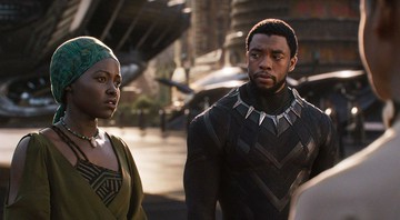 Chadwick Boseman e Lupita Nyong'o em Black Panther (Foto: Reprodução)