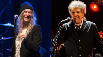 Patti Smith (Foto: Owen Sweeney Invision / AP) e Bob Dylan (foto: Chris Pizzello/AP)