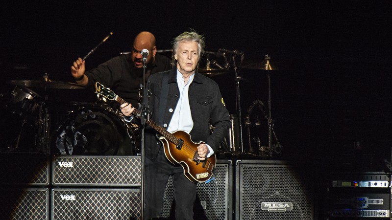 Paul McCartney durante apresentação no Austin City Limits Music Festival, no Texas, Estados Unidos (Foto: Amy Harris/Invision/AP)
