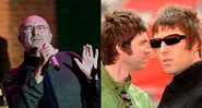 Phil Collins (Foto 1: AP / VICTORIA WILL) e Noel e Liam Gallagher (Foto 2: AP)