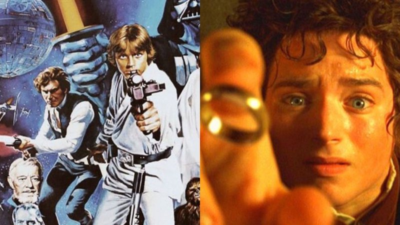 Star Wars: Uma Nova Esperança (foto: Reprodução/ Lucasfilm) e Elijah Wood como Frodo em O Senhor dos Anéis (Foto: Divulgação/Netflix)