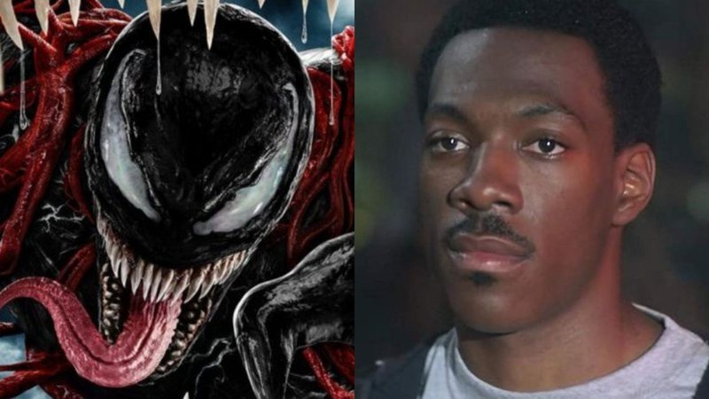 Pôster de Venom 2 (Foto: Divulgação/Sony Pictures) / Eddie Murphy em Um Tira da Pesada (Foto: Divulgação)