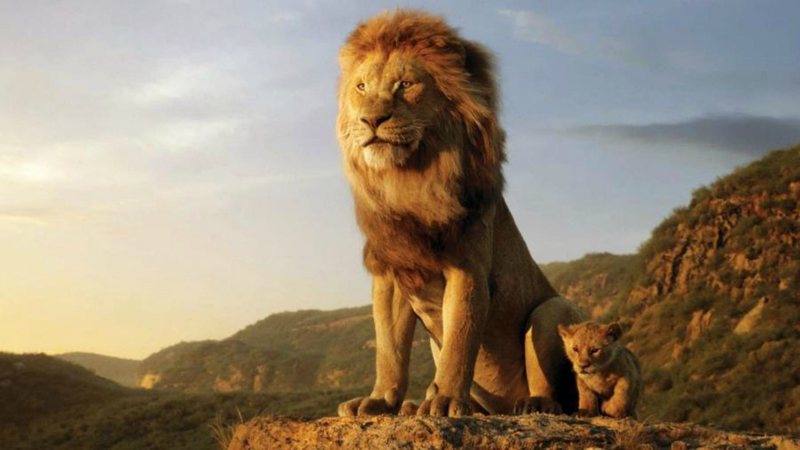 Simba e Mufasa no trailer de O Rei Leão (Foto: Reprodução)