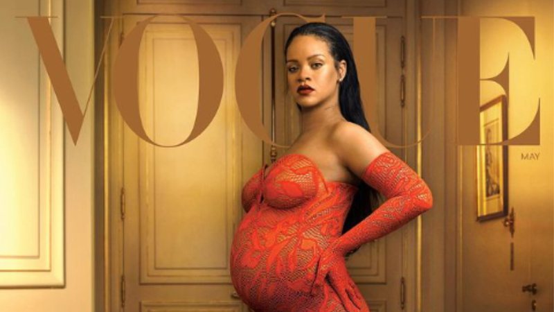 Rihanna na capa da Vogue de maio de 2022 (Foto: Reprodução / Instagram)