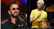 Ringo Starr no Grarmy 2021 (Kevin Winter/Getty Images for The Recording Academy)/ Charlie Watts (Foto: Kevin Winter/Getty Images)