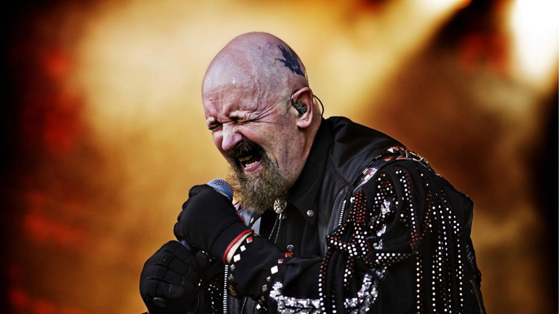 Rob Halford vocalista da Judas Priest (Foto: Carsten Snejbjerg/AP)