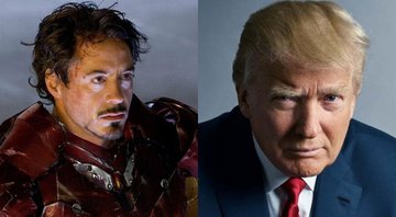 Robert Downey Jr. em Homem de Ferro (Foto: Reprodução Marvel) e Donald Trump, presidente dos EUA (Foto: Mark Seliger)