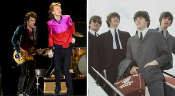 Rolling Stones (Foto: Kevin Winter/Getty Images) e Os Beatles (Foto: Foto: AP Images)