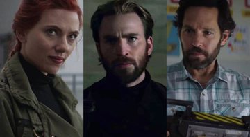 Scarlett Johansson, Chris Evans e Paul Rudd (Foto 1: Reprodução/ Foto 2: Reprodução/ Foto 3: Reprodução)