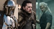 The Mandalorian (foto: reprodução/ Disney) | Kit Harington como Jon Snow (foto: reprodução HBO) | Henry Cavill como Geralt de Rivia em The Witcher (Foto: Reprodução)