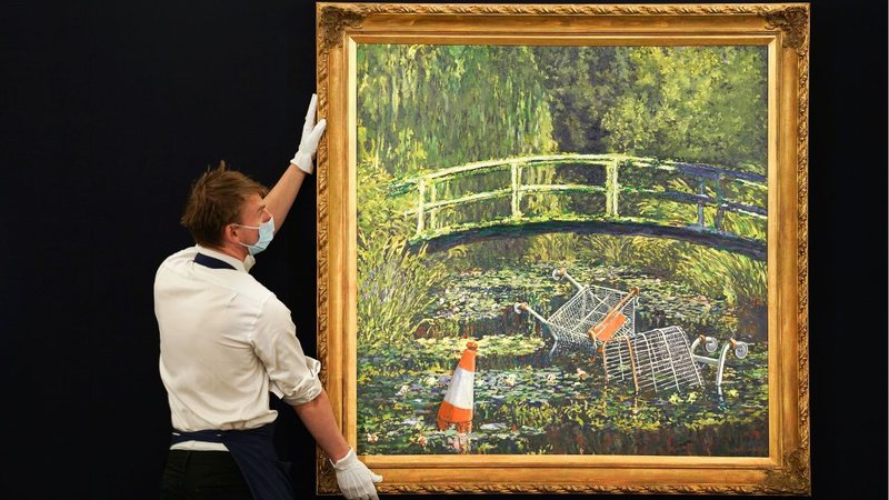 "Show Me The Monet", de Banksy (Foto: Michael Bowles/Getty Images for Sotheby's)