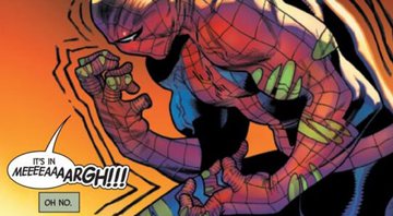 Homem-Aranha afetado pelos raios gama em The Immortal Hulk: Great Power #1