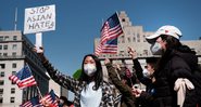 Manifestação anti-violência asiática nos EUA (Foto: Spencer Platt/Getty Images)