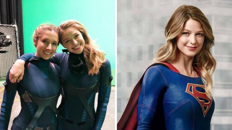 Meninas de Supergirl (Foto 1: Reprodução / Instagram e Foto 2: Divulgação Warner)