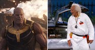 Thanos (Vingadores) e Doc (De Volta Para O Futuro) (Foto 1: Divulgação / Disney e Foto 2: Reprodução / Jimmy Kimmel)