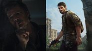 Pedro Pascal na série de The Last of Us (Foto: Reprodução/HBO) e o pôster do jogo original (Foto: Reprodução/Naughty Dog)