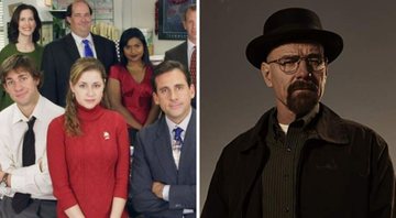 Elenco de The Office (Foto: Divulgação / NBC) e Bryan Cranston como Walter White (Foto: Reprodução AMC)