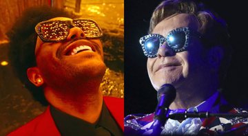 The Weeknd (Foto: Reprodução) e Elton John (Foto: Matt Sayles/Invision for Black Ink/AP Images)