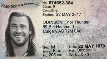 Imagem Canadense apresenta documento de Thor para comprar maconha