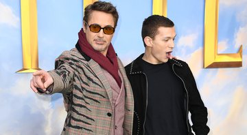 Robert Downey Jr. e Tom Holland (Foto: Gareth Cattermole/Getty Images)