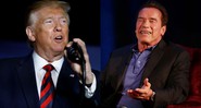 Montagem com Donald Trump (Foto: AP Photo/Carolyn Kaster) e Arnold Schwarzenegger (Press Association via AP Images)