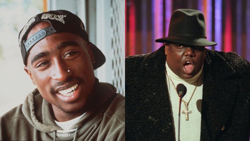 Tupac e Notorious B.I.G. (Foto 1: AP Images / Foto 2: AP Photo / Mark Lennihan)