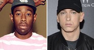 Tyler the Creator e Eminem (Montagem: Divulgação e Evan Agostini/Invision/AP)