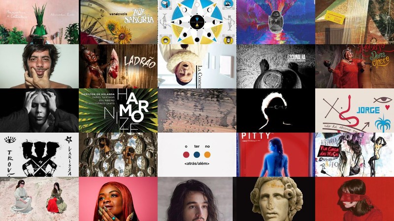 Capas dos 25 melhores discos do 1º semestre de 2019, segundo a APCA (Foto: Montagem)